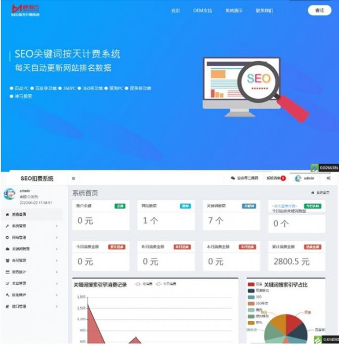 最新按天扣费的SEO系统网站源码 免费分享 附图文安装教程-AI源码网