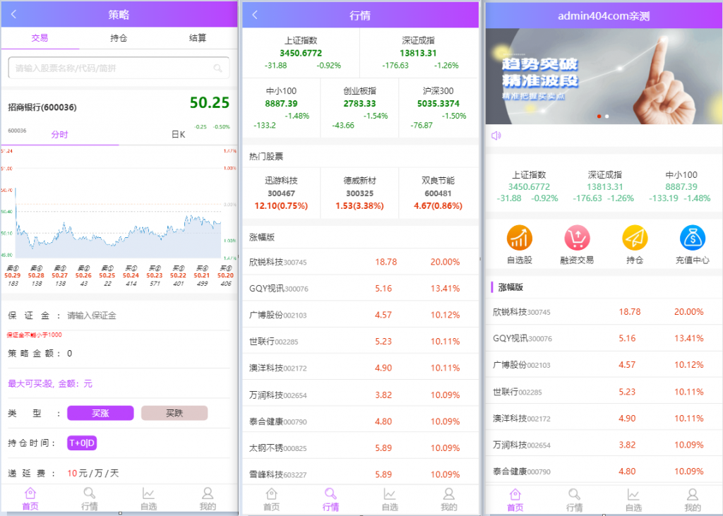 2021最新单手机版双融/金融系统 带静态推广官网-AI源码网